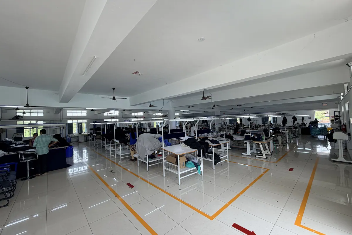 Finishing floor at the Sri Ashwath Knits unit in Tiruppur